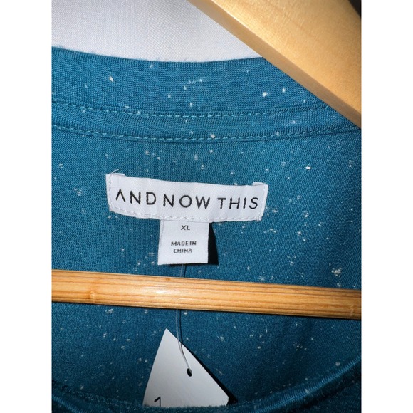 And Now This Men's Speckled T-Shirt, Moroccan Blue, Size XL, NWT - Picture 4 of 5